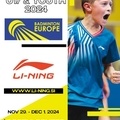 Razpis mednarodnega turnirja Ljubljana Li-Ning Youth Cup 2024